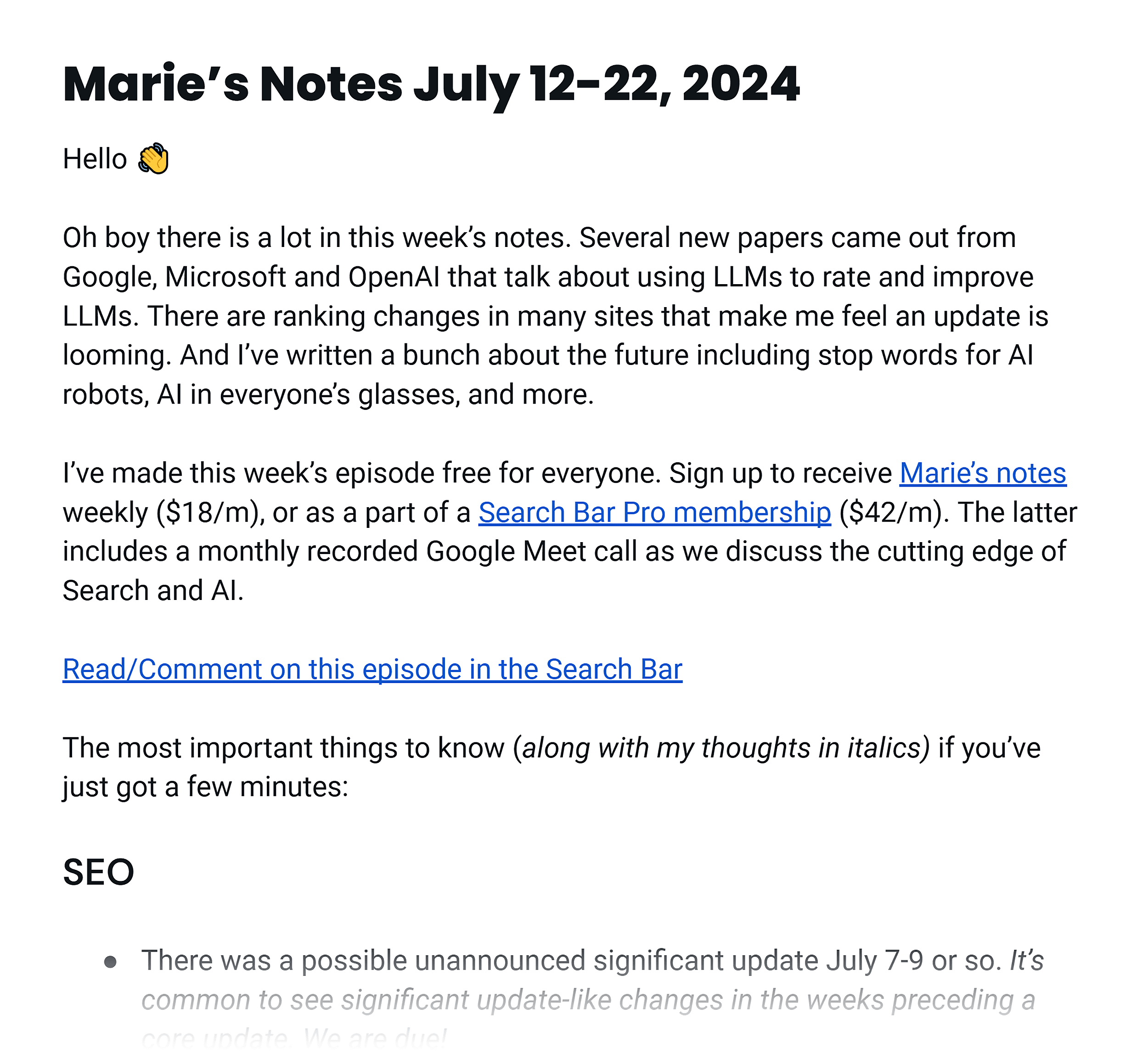Search News You Can Use – Marie's Notes