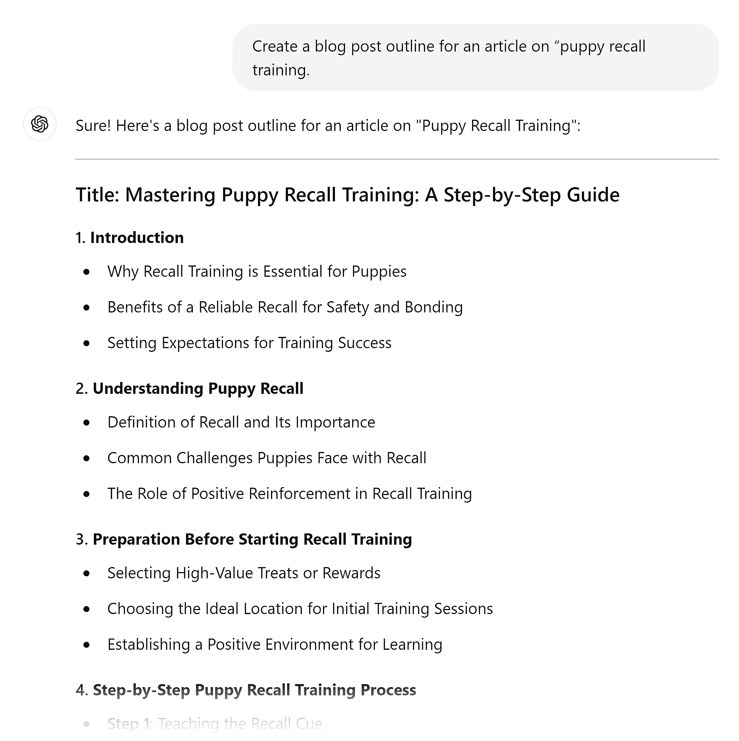 ChatGPT create a blog post outline ChatGPT create a blog post outline