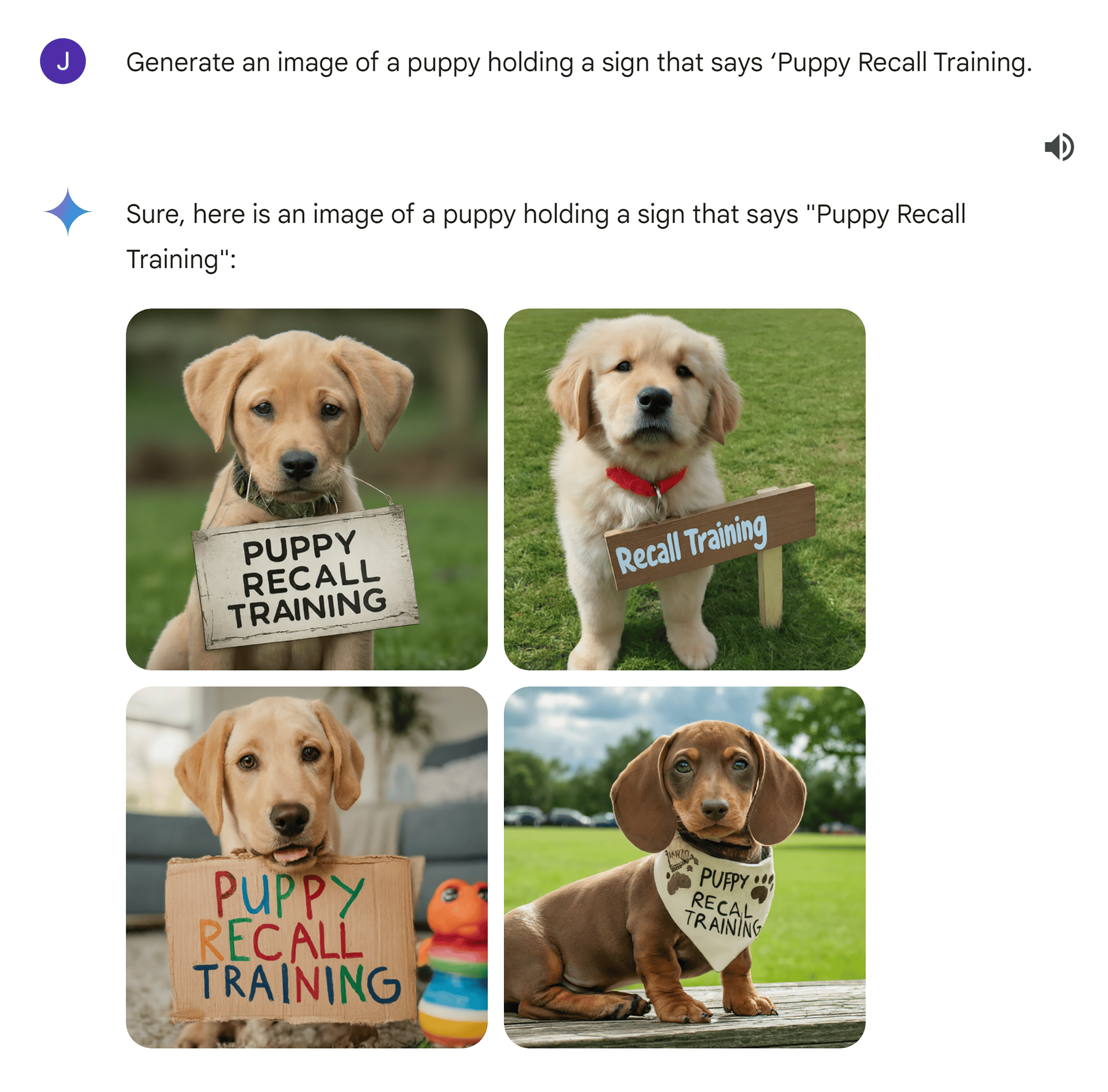 Gemini generated images of a puppy Gemini generated images of a puppy