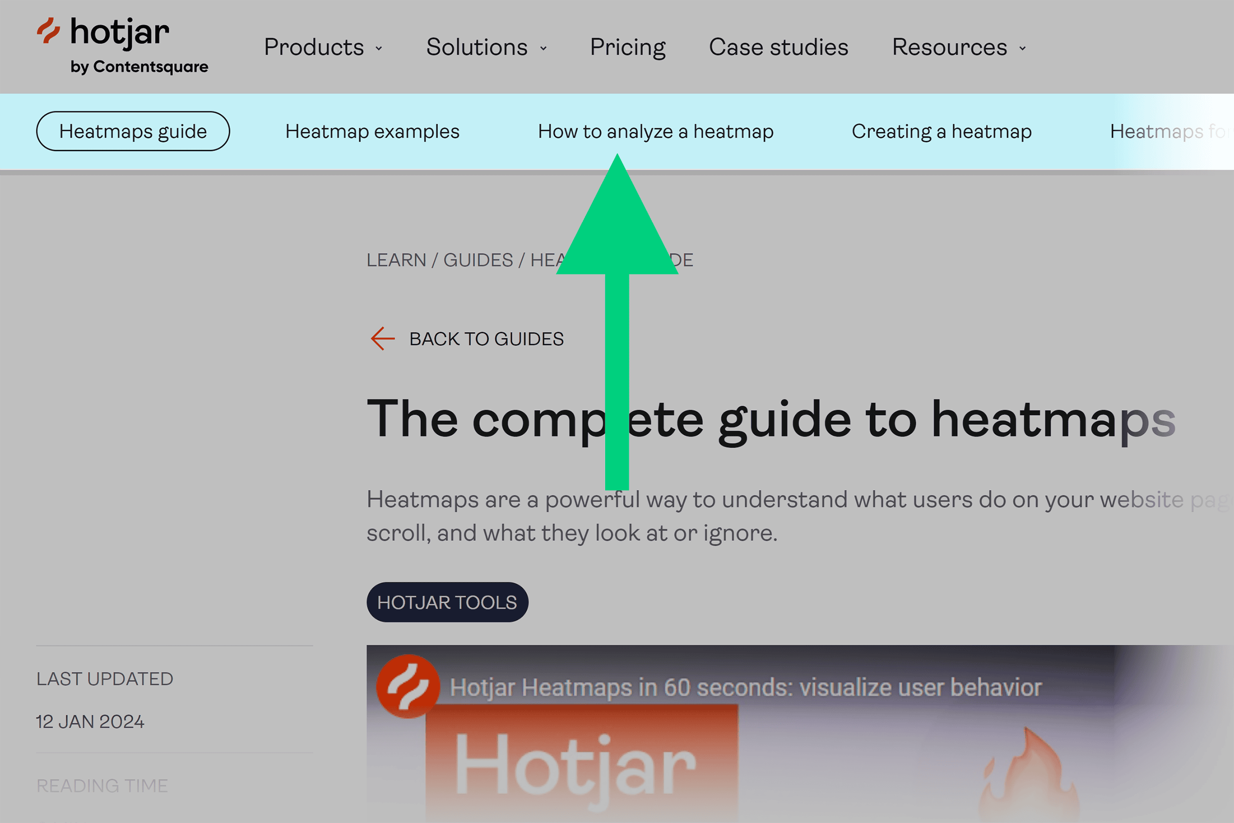 Hotjar Heatmaps – Cluster articles organized as tabs Hotjar Heatmaps – Cluster articles organized as tabs