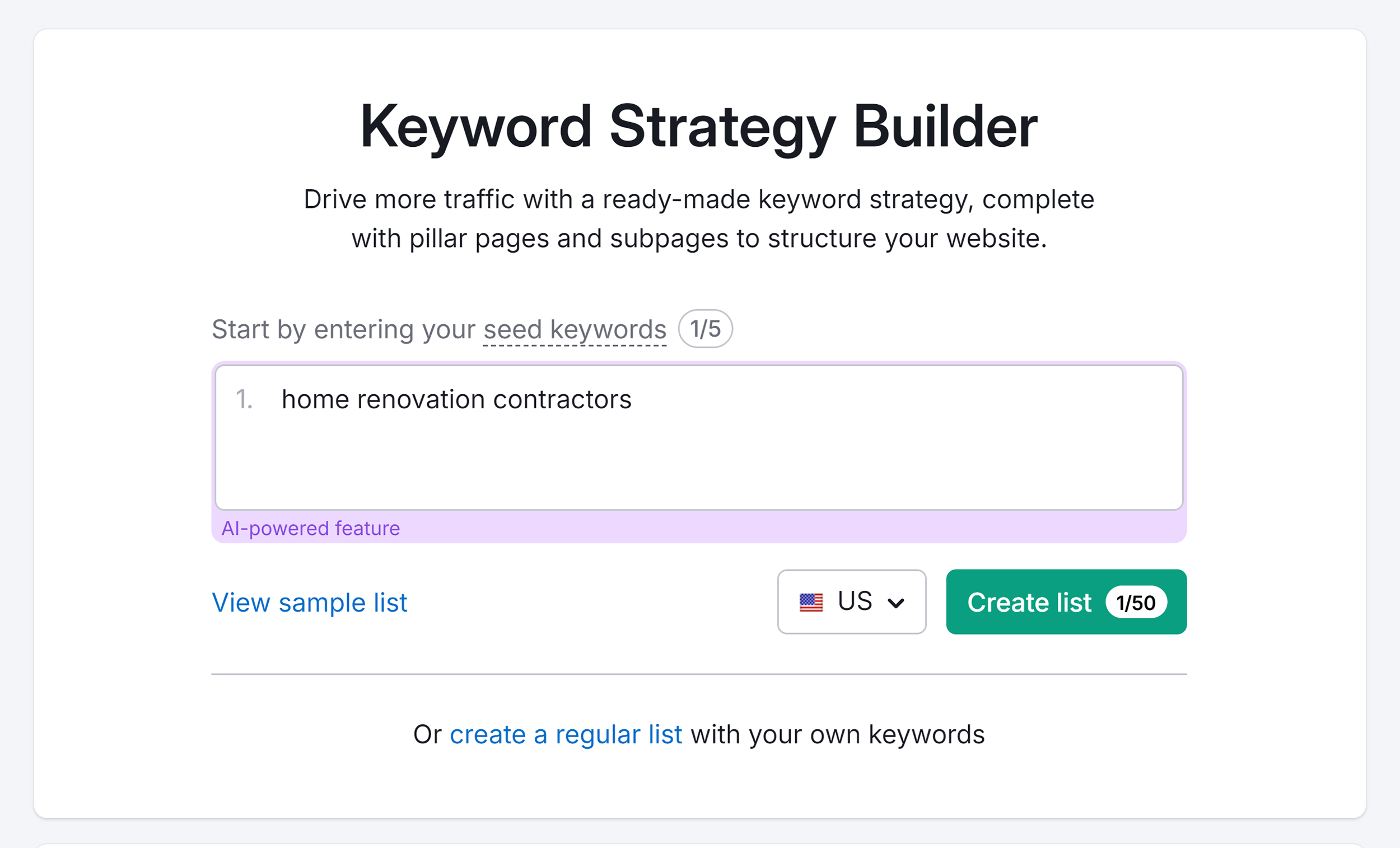 Keyword Strategy Builder – Search – Home renovation contractors Keyword Strategy Builder – Search – Home renovation contractors