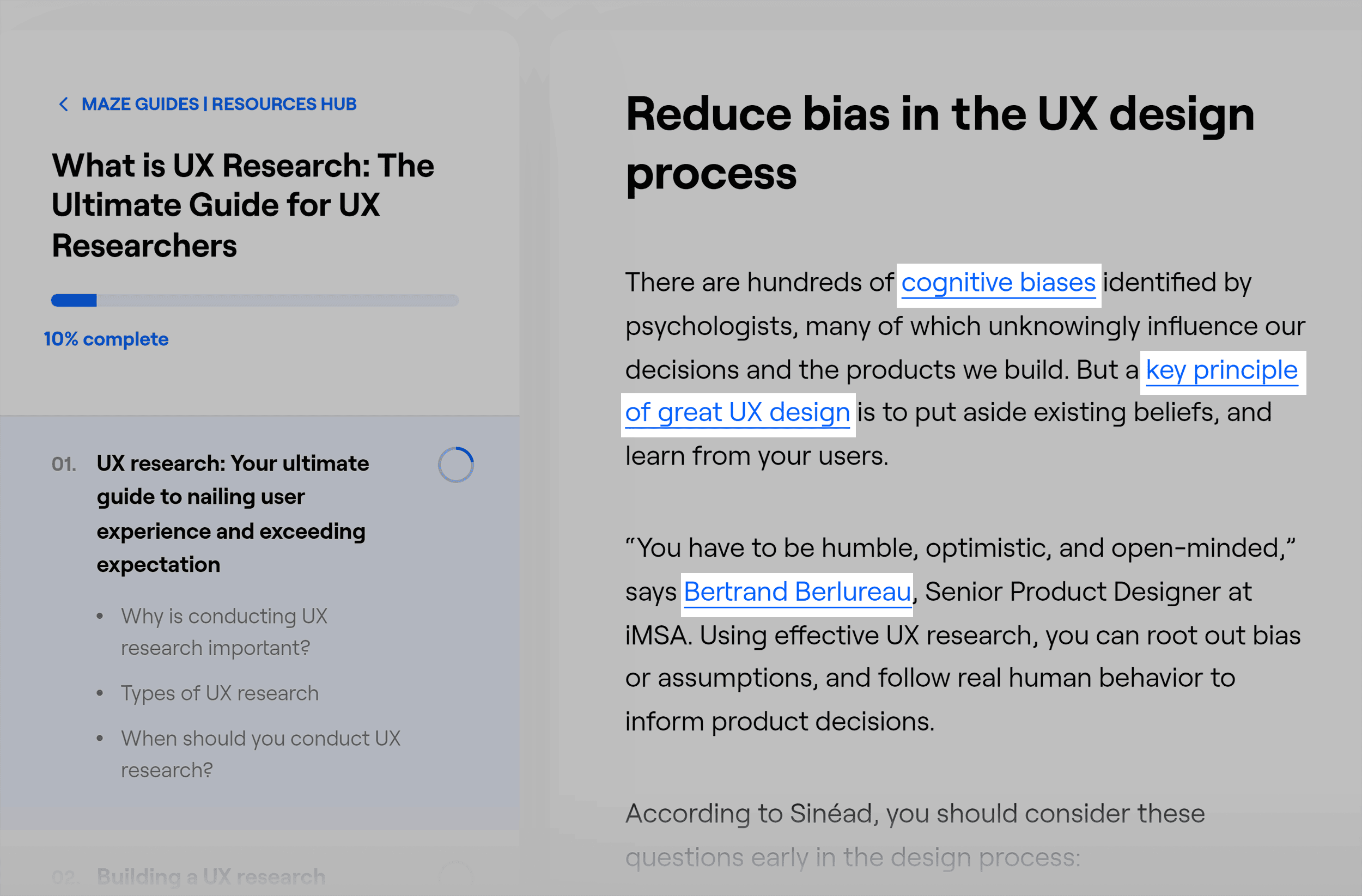 Maze – Links to relevant content Maze – Links to relevant content