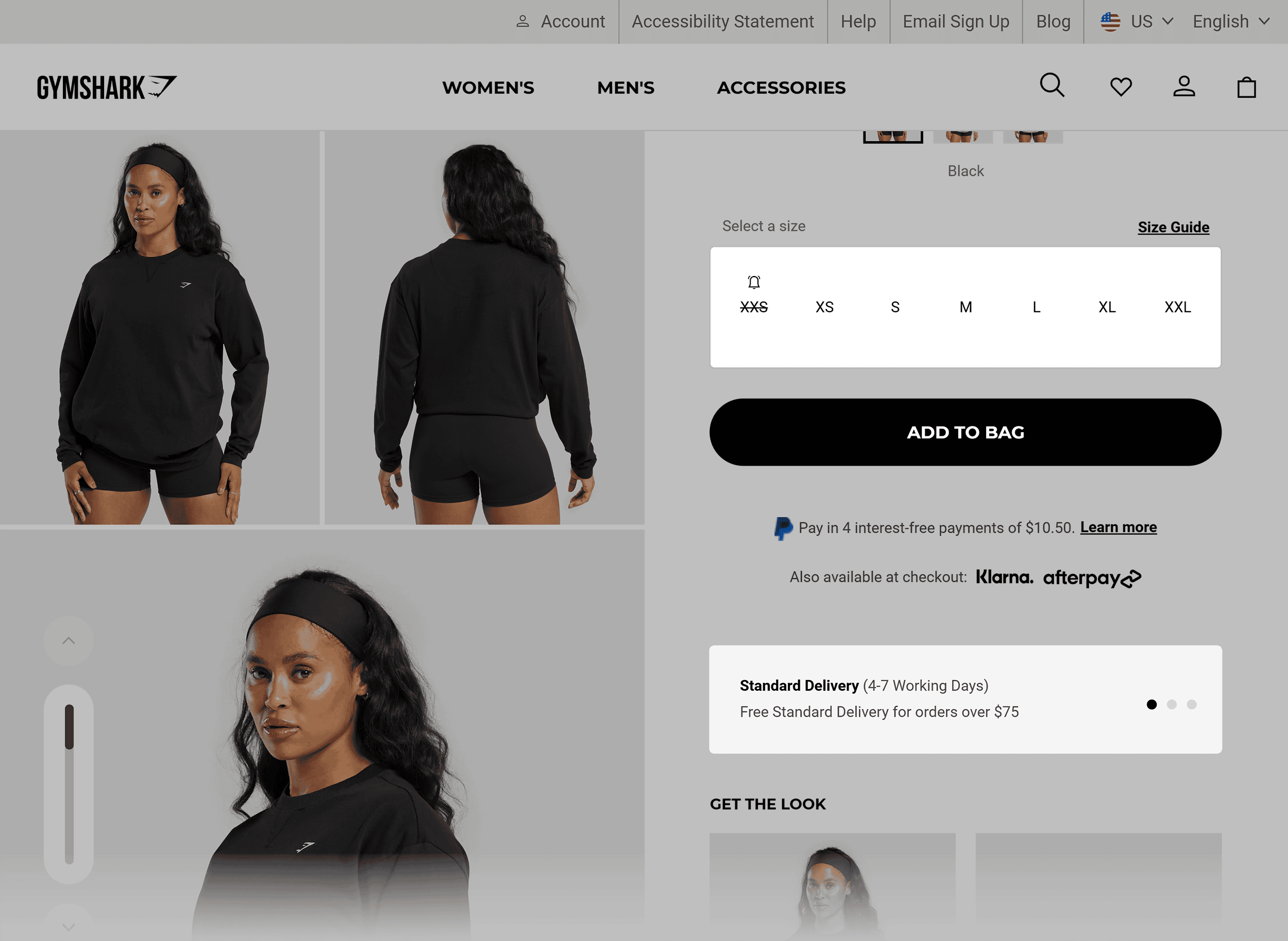 Gymshark – User friendly checkout process Gymshark – User friendly checkout process