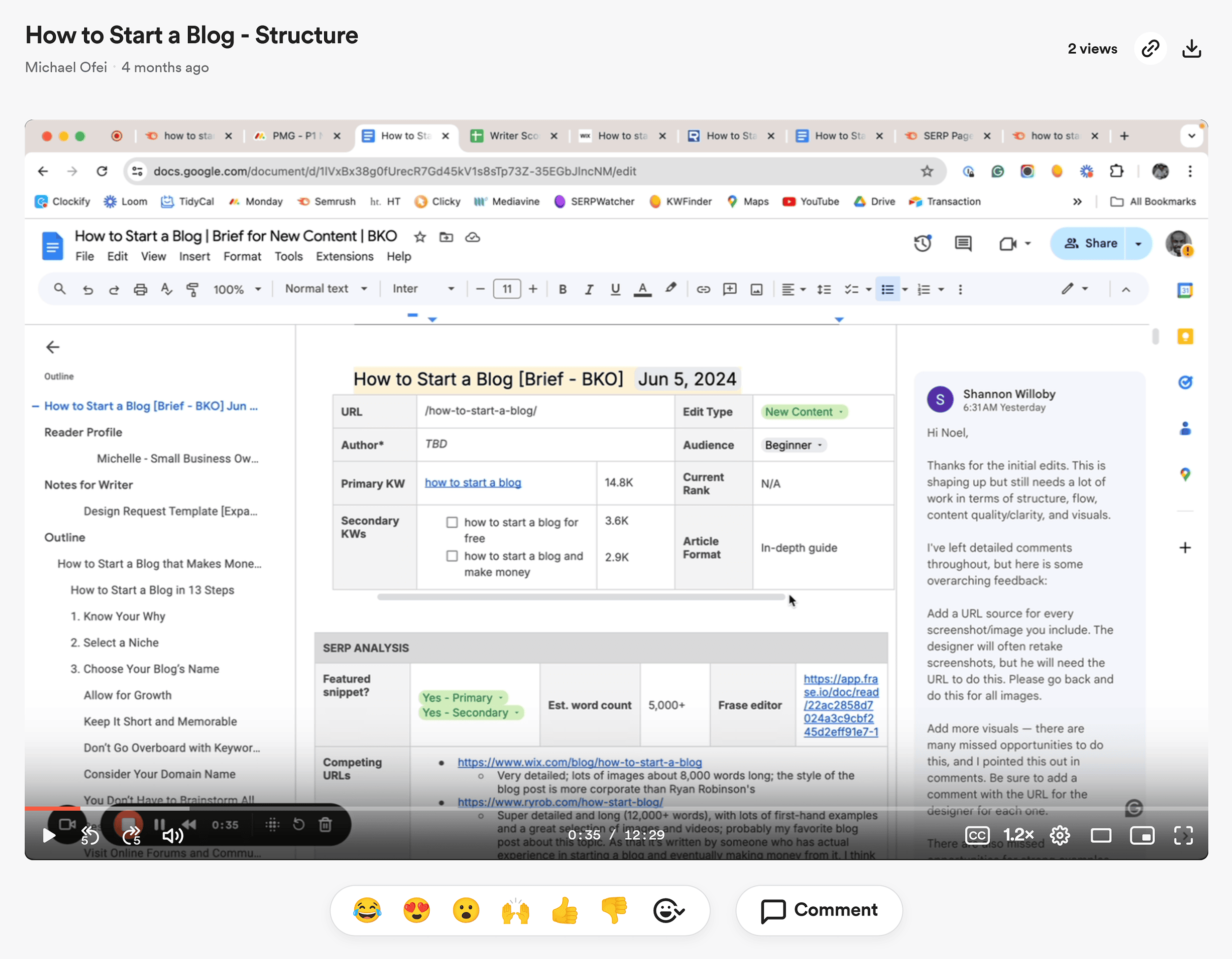 How to start a blog structure – Loom video How to start a blog structure – Loom video