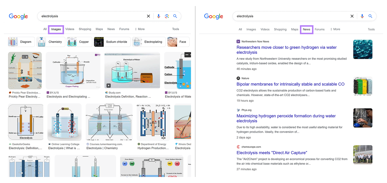 images-vs-news-results 21 Google Search Tips to Find Exactly What You Want |