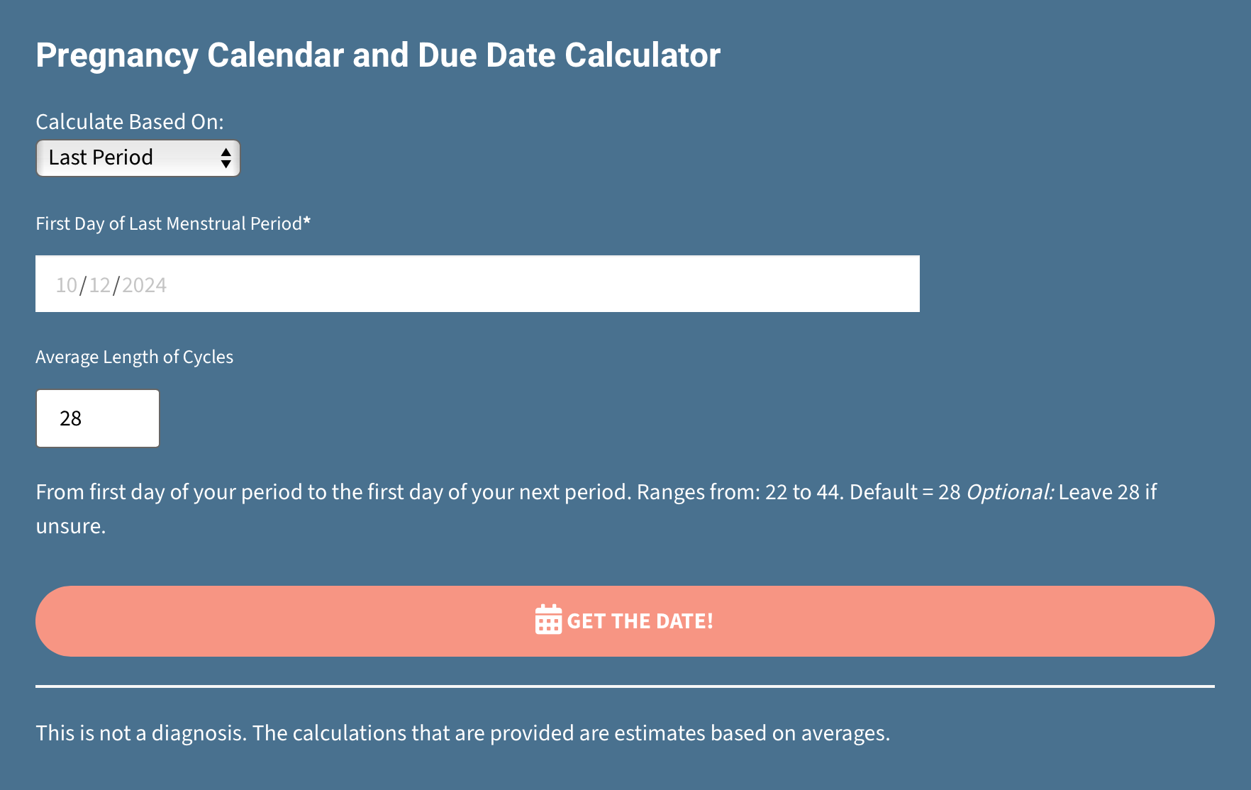 8 Websites Driving Insane Traffic Using… Calculators | Pregnancy Calculator Screenshot