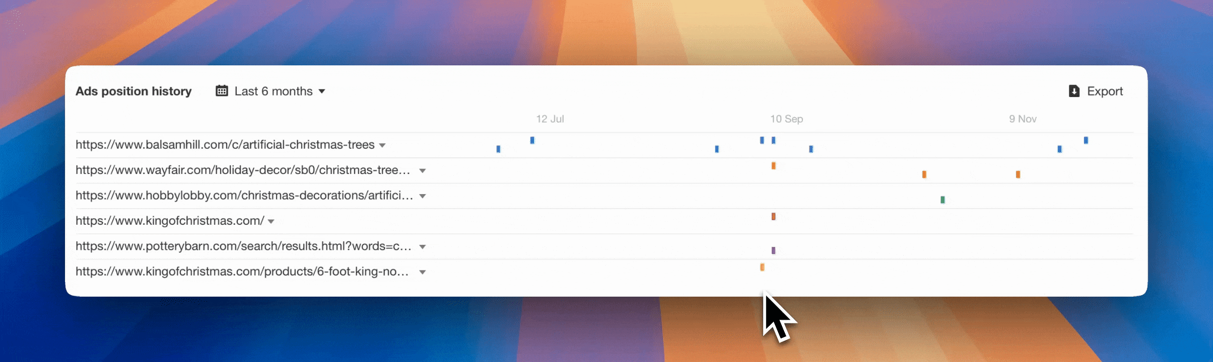 PPC Spying: 7 Ways to Spy on Your Competitors’ Ads | Showing Ads Overlay Pop Up In Ads Position History