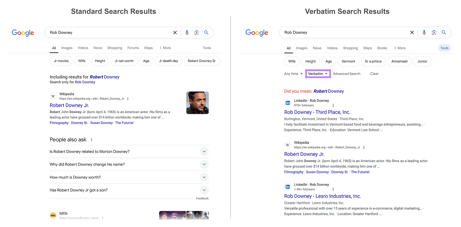 verbatim-results-comparison 21 Google Search Tips to Find Exactly What You Want |